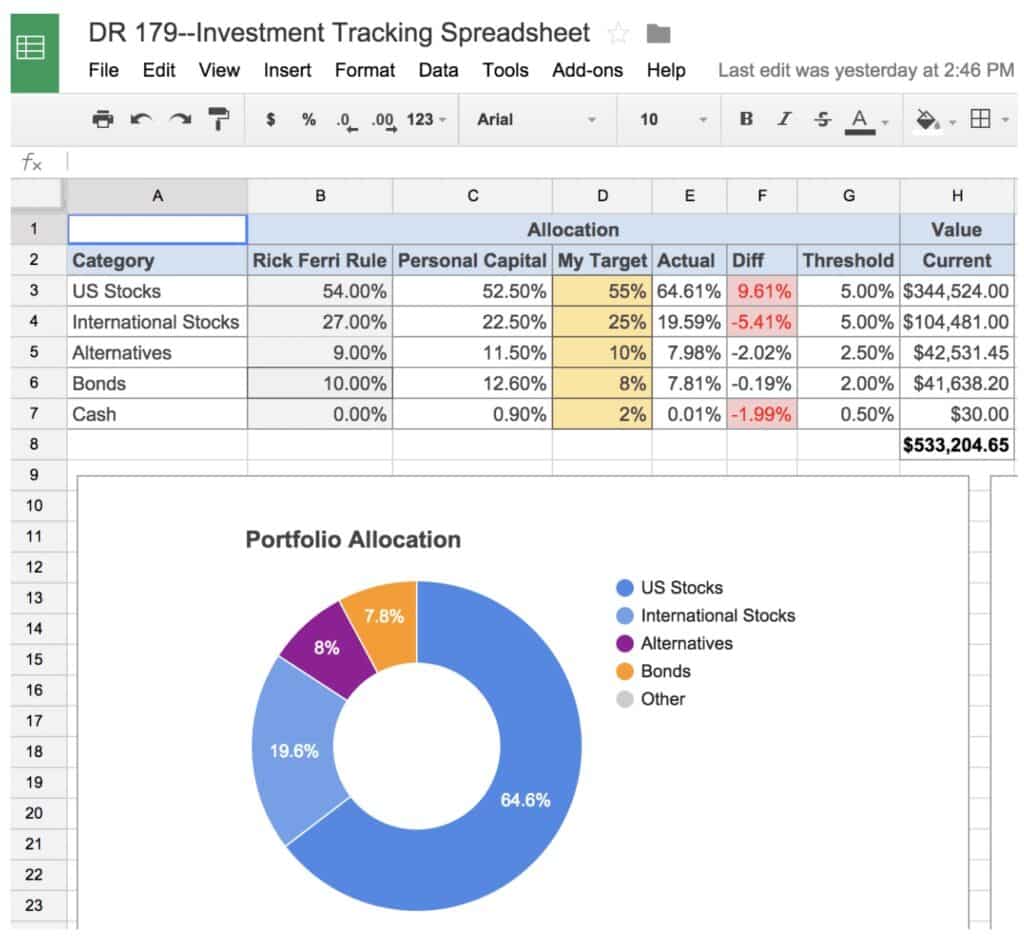 stock trading excel template